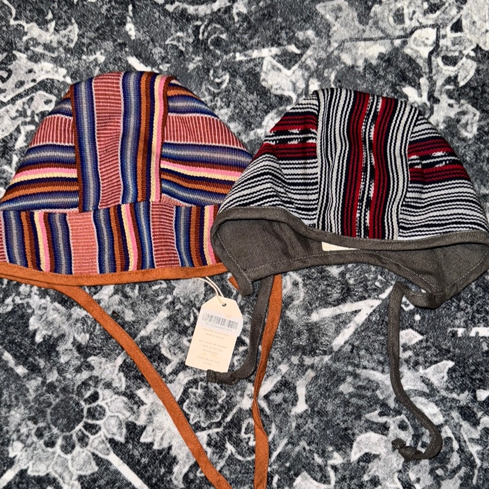 WildBird Blue and Orange Striped Hats